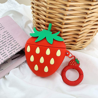 For Apple AirPods 4 Hybrid Cute 3D Fun Design Silicone Skin Cartoon Characters with Keychain Buckle Holder Rubber TPU Soft Cover Case Cover Pink Characters