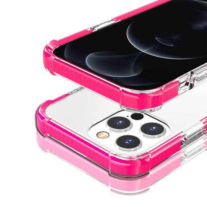 For Apple iPhone 11 Hybrid Transparent Acrylic Rubber Gummy Hard PC Silicone TPU Color Bumper Frame Shockproof Case Cover White