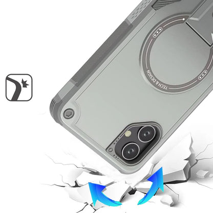 Phone Case for Samsung Galaxy A08 4G, A07 5G, A07 4G Magnetic Kickstand Rugged Shockproof Armor Grip Anti Slip Heavy Duty Protective Matte Stand Hybrid Cover