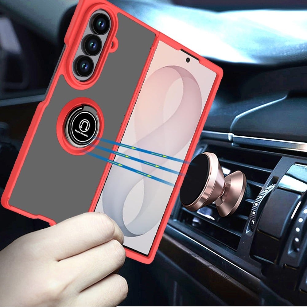 Phone Case for Samsung Galaxy Z Fold 8 Ultra Hybrid Magnetic Ring Stand TPU Hard Silicone Reinforced Bumper Shock Absorbing Matte Design Cover