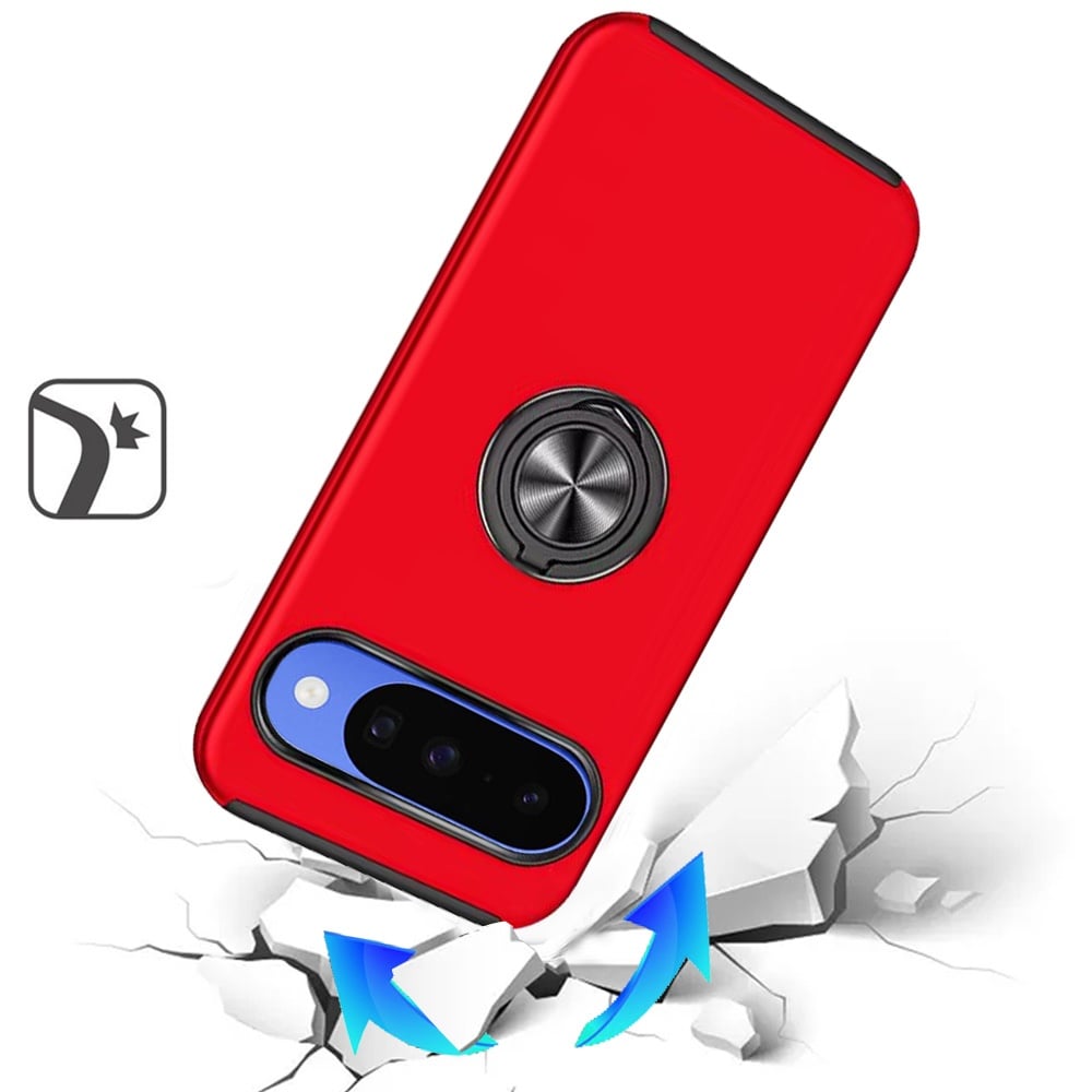 Phone Case for Google Pixel 11 / 11 Pro Invisible Ring Stand Shockproof Anti Slip Durable Grip Protective Hybrid Slim Fit Magnetic Car Mount Holder Cover