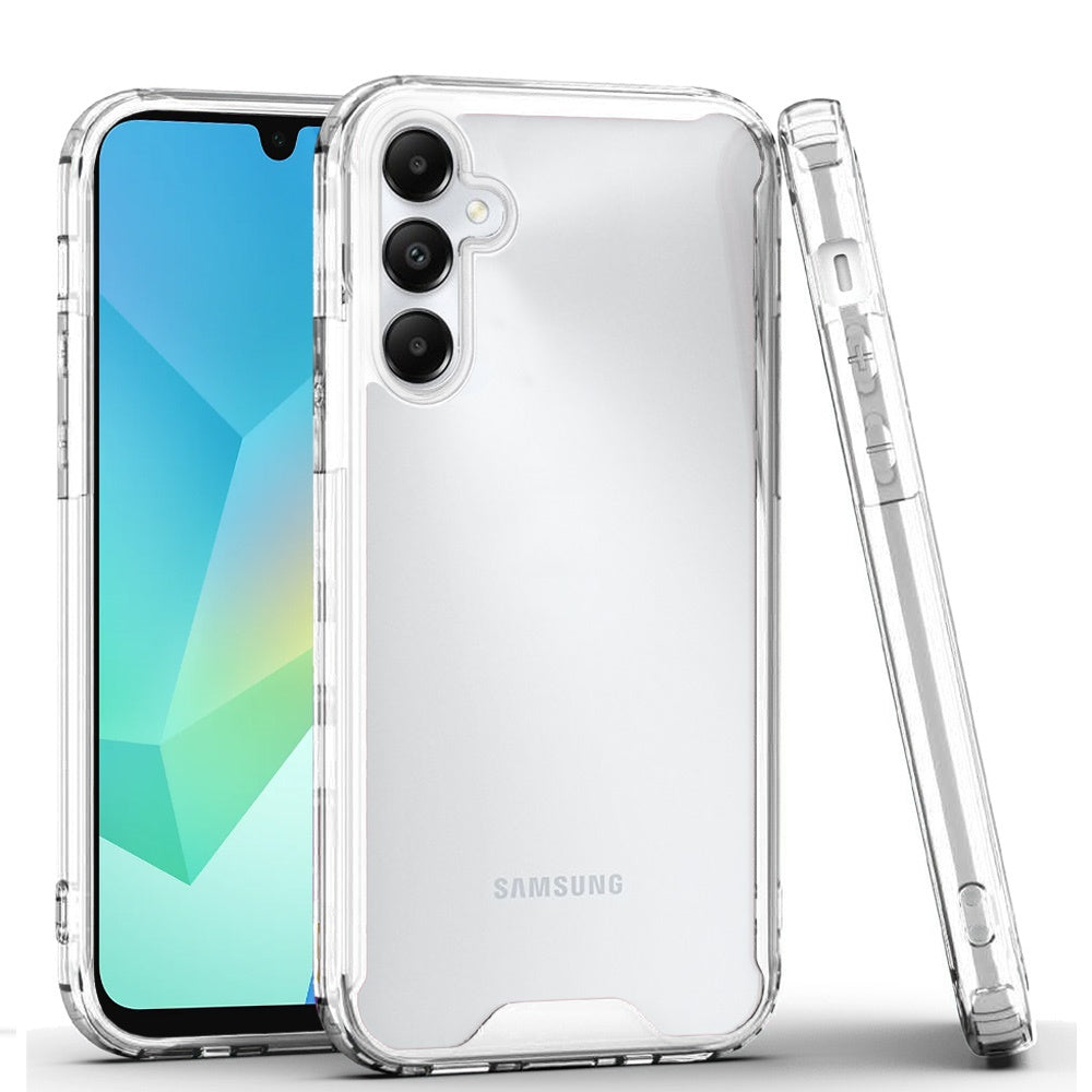 For Samsung Galaxy A16 5G Premium Hybrid Clear Shockproof Transparent Hard PC + Rubber TPU Bumper Frame Shell Slim Case Cover Clear
