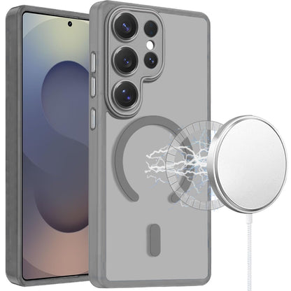 Matte Frosted Magnetic Back Hybrid Hard PC Soft TPU Camera Protection Slim Shock Absorbing Anti Fingerprint