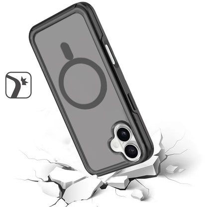 Slim & Durable Compatible with MagSafe Hybrid Shockproof Glossy Oil Protective Dual Layer TPU + PC