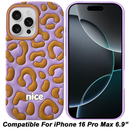 Phone Case for iPhone 16 Pro Max Fashionable Silicone Textured Decorative Design Pattern Protective Rubber TPU Hybrid Protection Cover