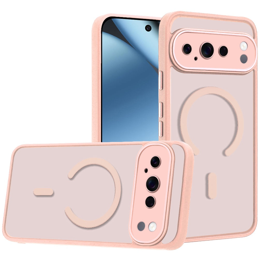 Phone Case for Google Pixel 11 Pro XL Matte Frosted Magnetic Back Hybrid Hard PC Soft TPU Camera Protection Slim Shock Absorbing Anti Fingerprint Cover