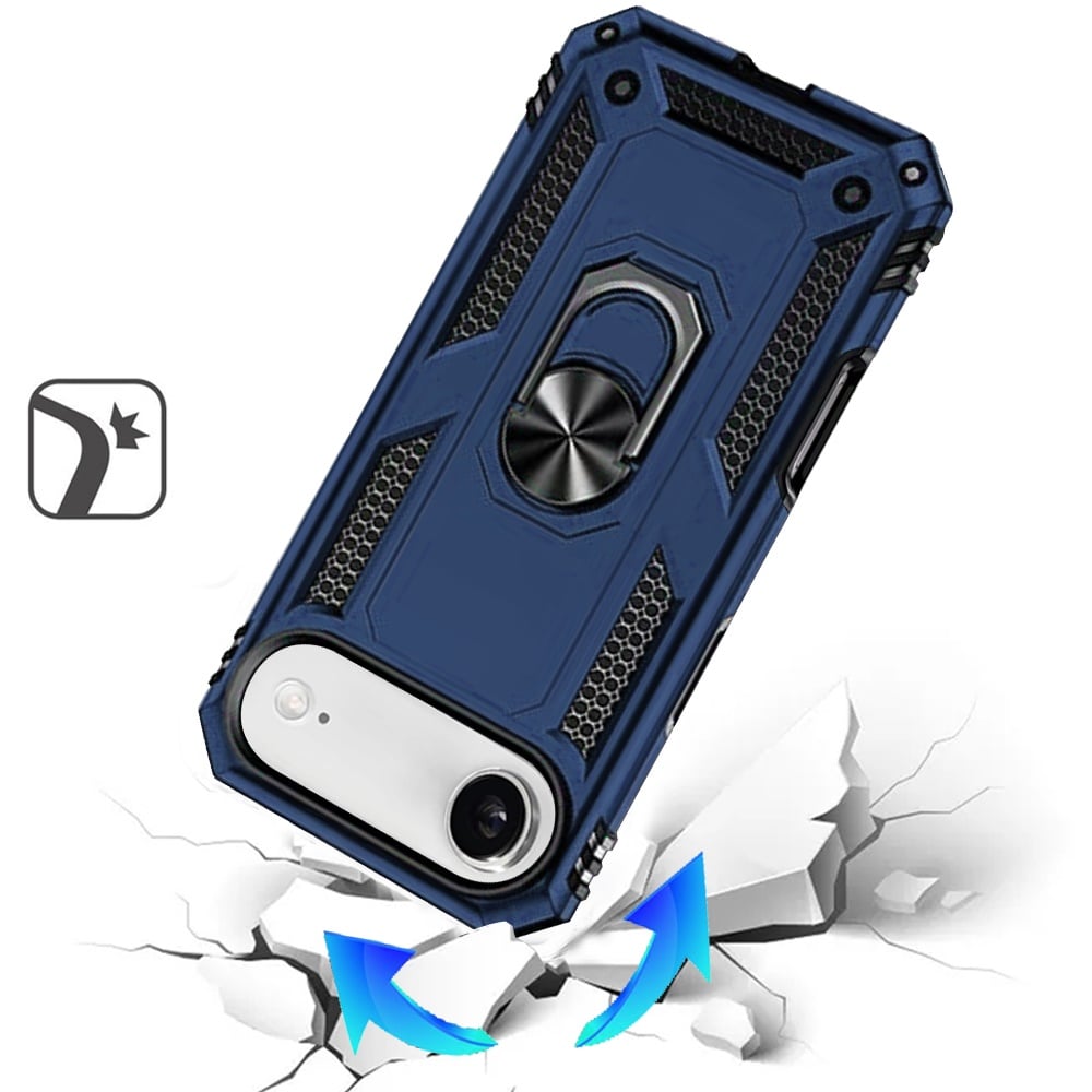 For Apple iPhone 17 Air (6.6") Hybrid Shockproof Durable 360 Degree Rotatable Ring Stand Holder Kickstand Fit Magnetic Car Mount Case Cover