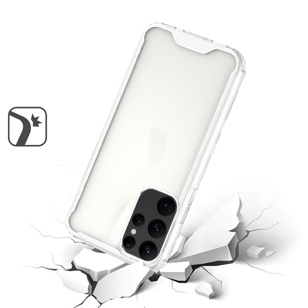 For Apple iPhone 17E /16E Clear Colored Shockproof Transparent Hard PC + Rubber TPU Hybrid Bumper Shell Slim Protective Case Cover Clear