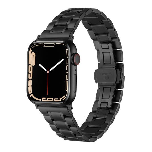 Watch Band for Apple Watch 42/44/45/46mm & Ultra 49mm, Series 4-10 & SE Stainless Steel Link Adjustable Bracelet Secure Clasp Durable Metal Replacement