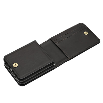 For Motorola Razr+ Plus 2024 Wallet Back Storage PU Leather with Credit Card ID Slots Holder Pocket Hybrid Protective Case Cover