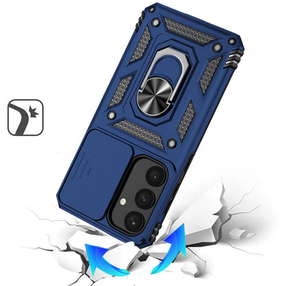 For Samsung Galaxy S26+ / S26 Plus Hybrid Ring Shockproof with 360° Rotate Ring Kickstand, Camera Lens Protection, Soft Edge Bumper Case Cover