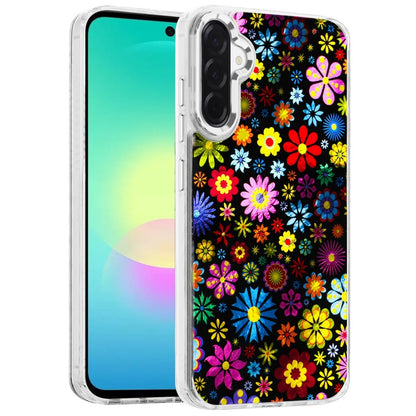 Phone Case for Samsung Galaxy A27 Luxury Glitter Epoxy Design Chrome Metallic Edge Shockproof Protective Stylish Fashion Durable Slim Premium Finish Cover