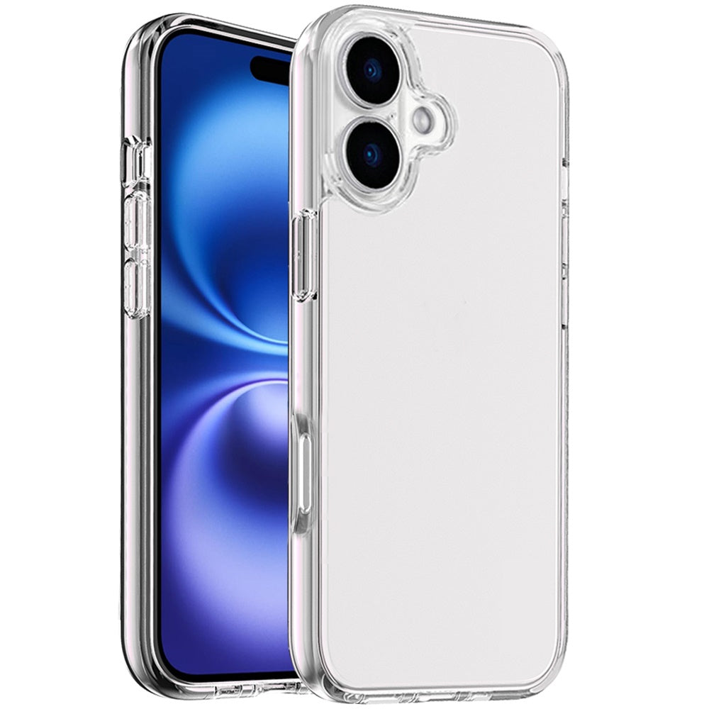 For Apple iPhone 17 Transparent Shock Absorption PC + TPU Rubber Gel Thick 3mm Hybrid Silicone Slim Fit Back Case Cover