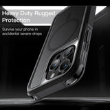 For Apple iPhone 15 Pro Max (6.7") Shockproof Heavy Duty Dual-Layer Rugged Magnetic Hybrid [Compatible with MagSafe]  Phone Case Cover