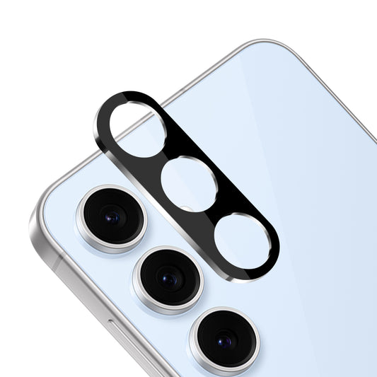 For Samsung Galaxy S24 FE Camera Lens Protector Tempered Glass with Colored Edge – Anti-Scratch, HD Clarity, Easy Install Protector Black