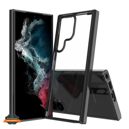 For Samsung Galaxy S26 Ultra Crystal HD Clear Back Hybrid Case TPU Bumper Frame Slim Shockproof Hard Defender Case Cover