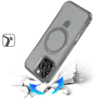 For iPhone 16 Pro Max (6.9") Matte Finish Magnetic Ring Hybrid Protective Invisible Kickstand Magsafe Compatible Protector