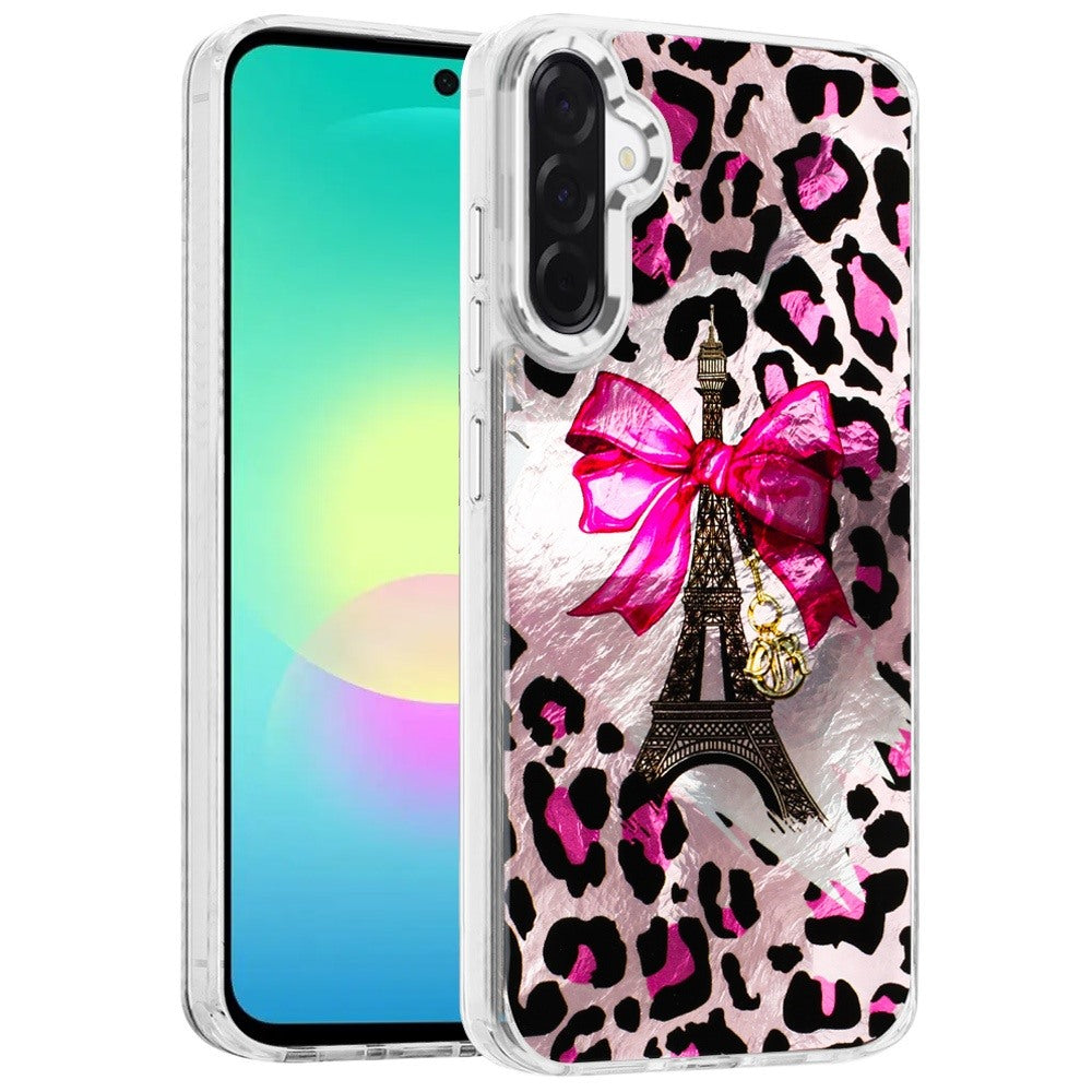Phone Case for Samsung Galaxy A27 Luxury Glitter Epoxy Design Chrome Metallic Edge Shockproof Protective Stylish Fashion Durable Slim Premium Finish Cover