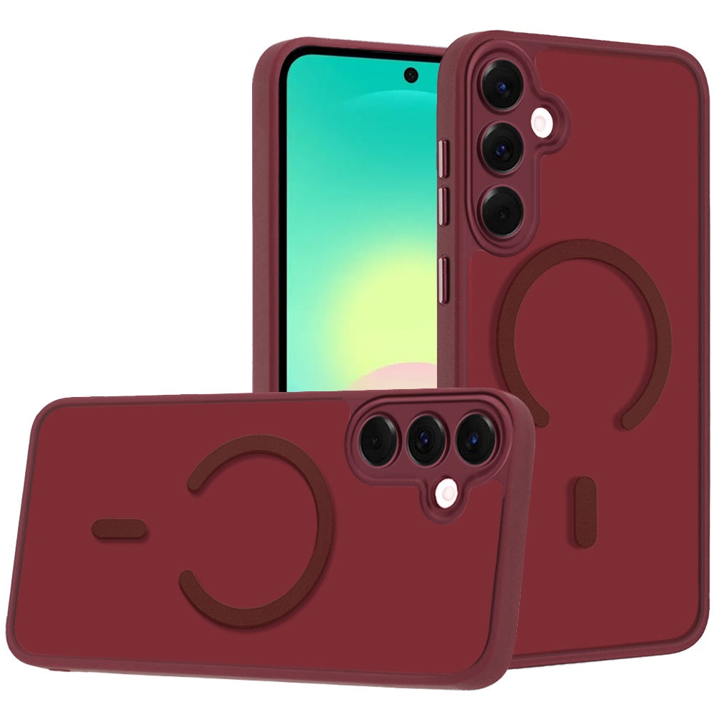 Matte Frosted Magnetic Back Hybrid Hard PC Soft TPU Camera Protection Slim Shock Absorbing Anti Fingerprint
