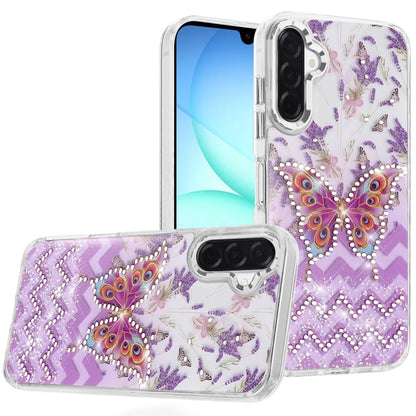 Butterfly Resin Epoxy Diamond Bling Metal Edge Shockproof Hybrid Luxury Protective Durable Stylish Fashion Grip