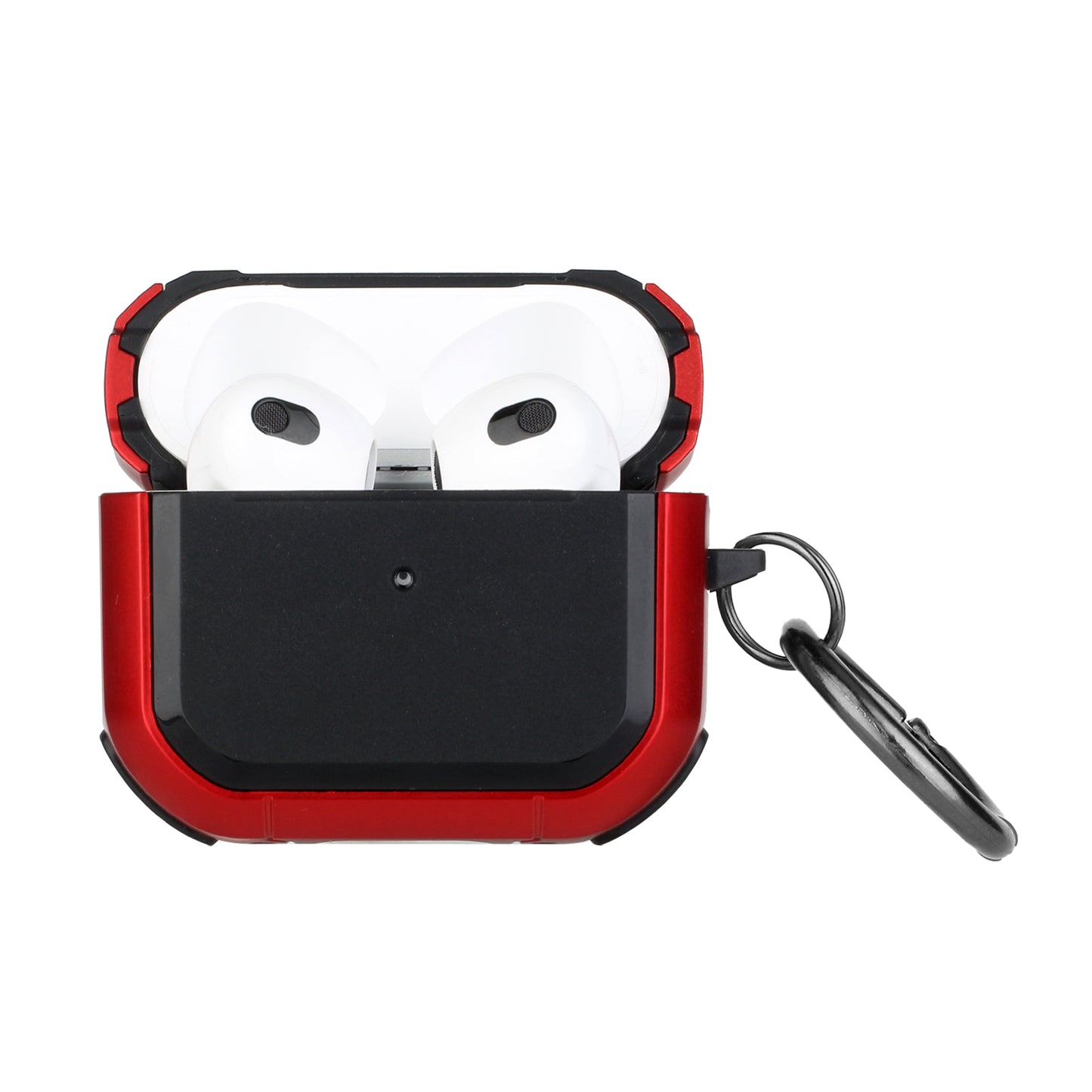 For Airpods Pro 3 (2025) Heavy Duty Hybrid 2 in 1 Shockproof Full Protective Hard PC+Soft Rubber Silicone Skin with Keychain Case Cover