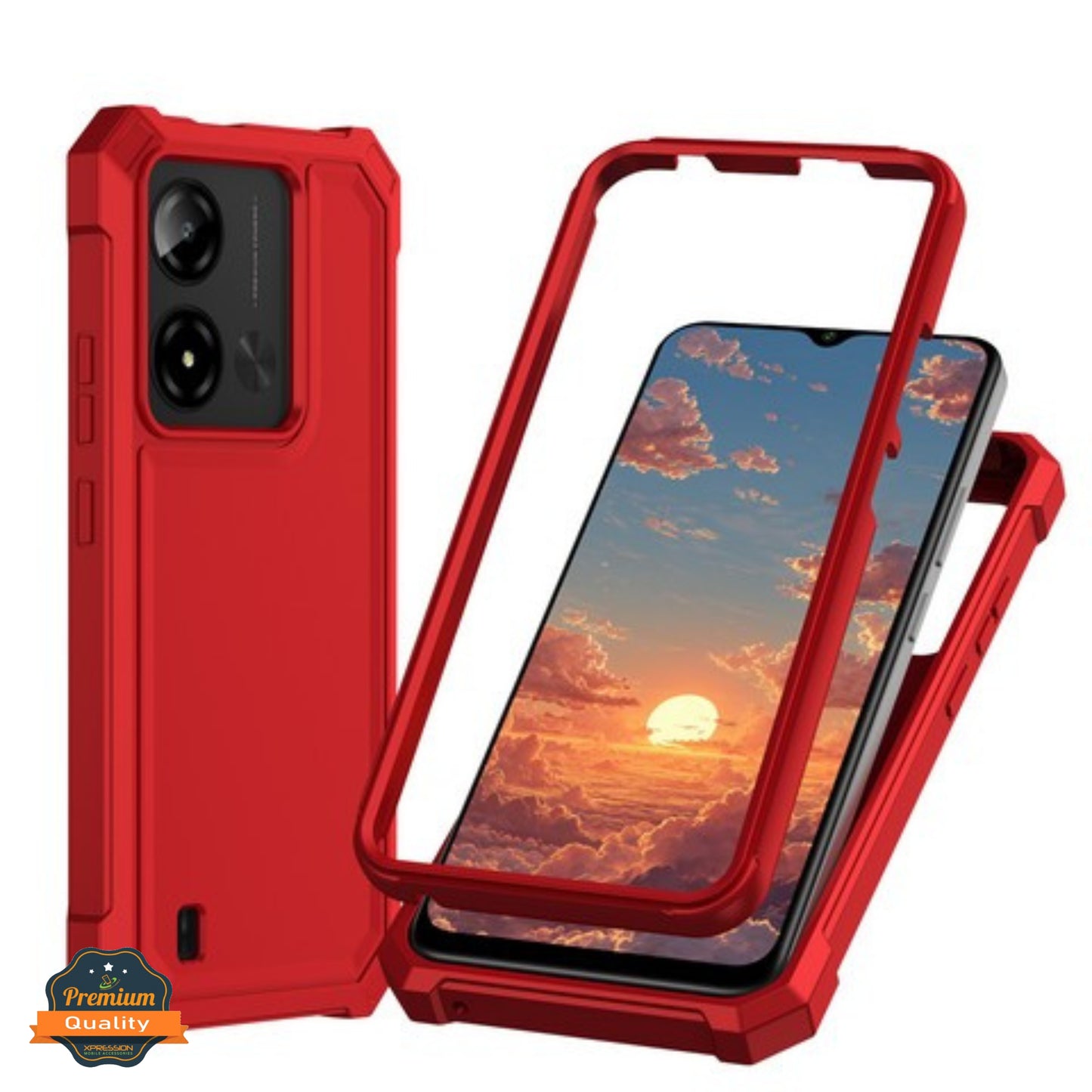 Phone Case Cover for Cloud Mobile Stratus C8 Prime Full-Body Dual Layer Hybrid Case Slim, Drop-Proof TPU Hard PC, Durable Corner Front Bumper Protector Cover