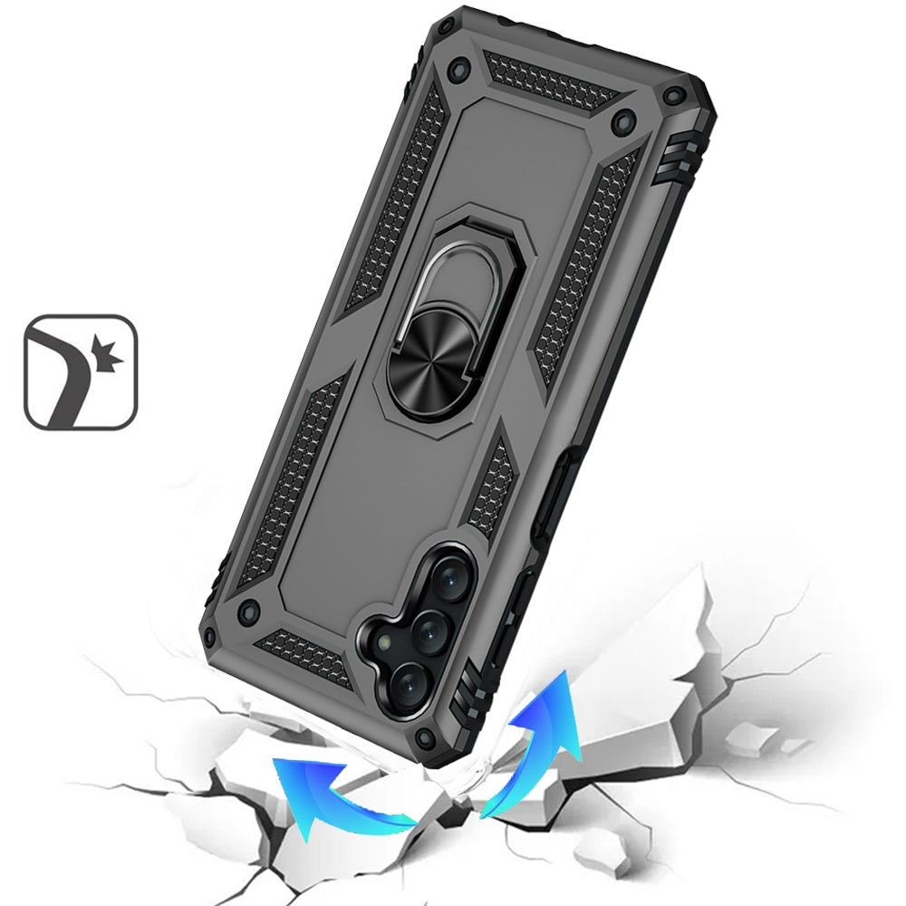 For Samsung Galaxy A36 Hybrid Shockproof Durable 360 Degree Rotatable Ring Stand Holder Kickstand Fit Magnetic Car Mount Case Cover