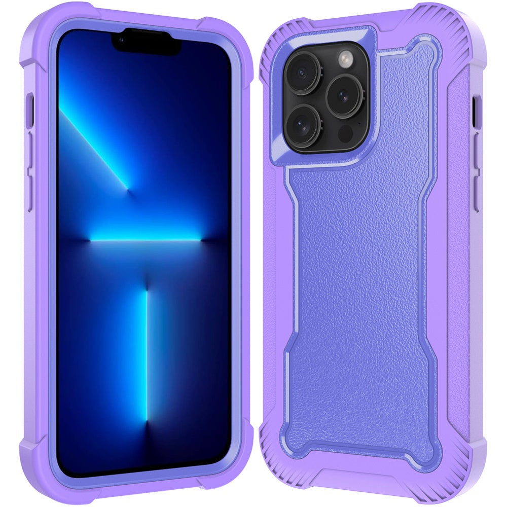 For Apple iPhone 16 Pro Max (6.9") Tough Hybrid Shockproof Hybrid PC + TPU Bumper Frame Rubber Drop Proof 3in1 Armor Full Body Case Cover