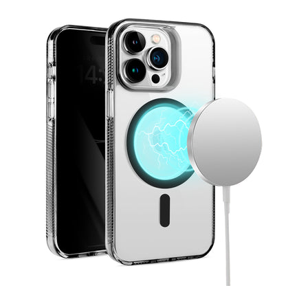For Apple iPhone 16 Plus (6.7") MagSafe Compatible Integrated Technology Clean Transparent Hybrid Armor TPU Frame Case Cover