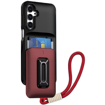 For Samsung Galaxy A36 Wallet Case with 2- Credit Card Holder, Wrist Strap & Kickstand Hybrid Shockproof TPU Case Cover