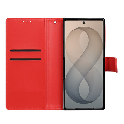 Phone Case for Samsung Galaxy Z Fold 8 Ultra Leather Wallet Folio Credit Card Holder with Magnetic Closure Wrist Strap Classic Flip Design Storage Slots Cover