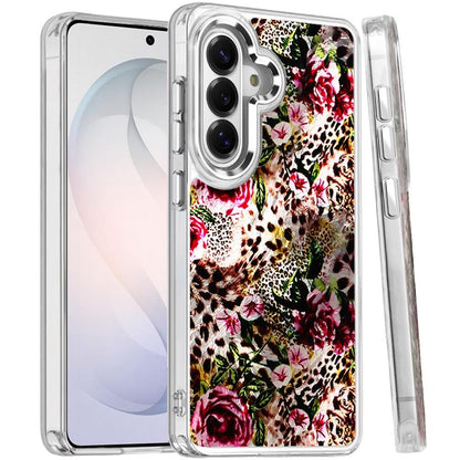 Phone Case for Samsung Galaxy S26 FE /Fan Edition Luxury Glitter Epoxy Design Chrome Metallic Edge Shockproof Protective Stylish Fashion Durable Slim Premium Finish Cover
