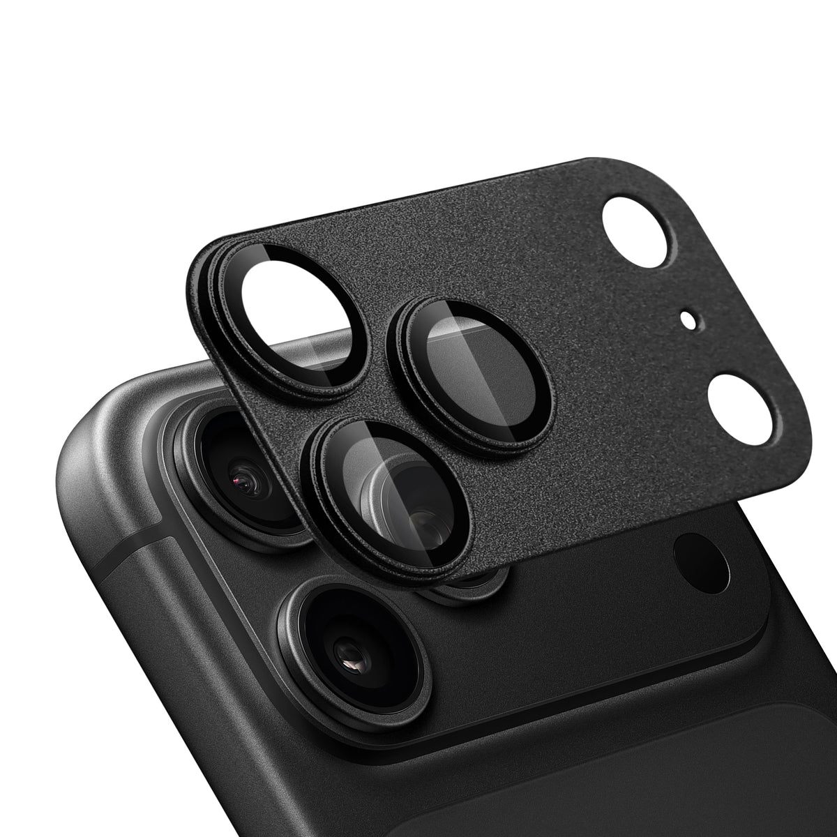 Camera Lens Protector for Apple iPhone 18 Pro Camera Lens Protector Tempered Glass Metal Frame Scratch Resistant HD Clear Precision Fit Black