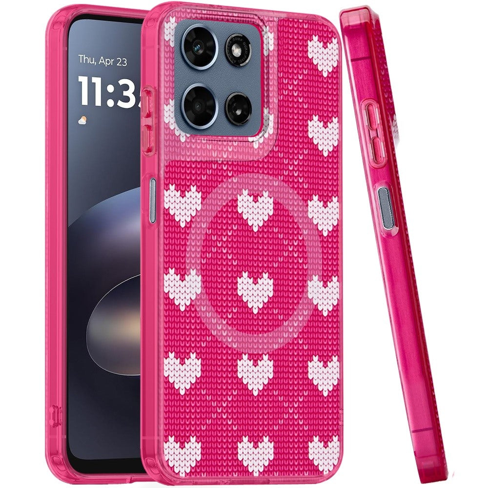 Phone Case for Motorola Moto G Play 5G 2026 Stylish Design Shockproof Magnetic Magsafe Compatible TPU IMD Print Rugged Grip Drop Protection Slim Fashion Cover