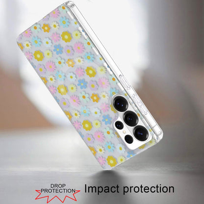 Phone Case for Samsung Galaxy S26 Ultra Shockproof Dual Layer TPU IMD Print Rugged Anti-Slip Grip Drop Protection Scratch Resistant Slim Fit Glossy Floral Heart Aesthetic Cover