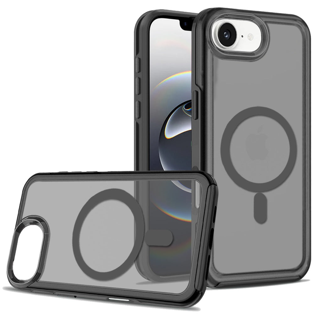 Slim & Durable Compatible with MagSafe Hybrid Shockproof Glossy Oil Protective Dual Layer TPU + PC
