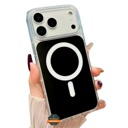 For Apple iPhone 17 Pro Crystal Clear Colorful Case Compatible with MagSafe, Shockproof Slim Protective Hybrid TPU Case Cover