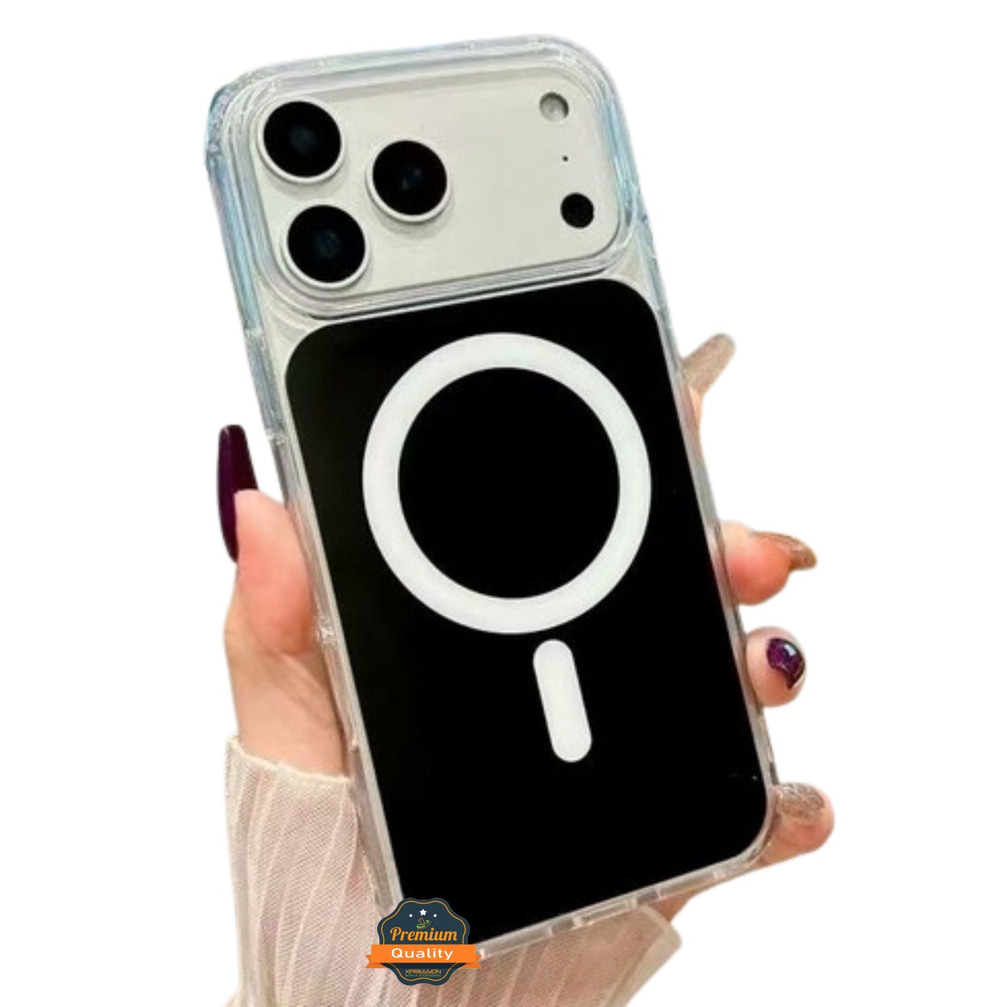 For Apple iPhone 17 Crystal Clear Colorful Case Compatible with MagSafe, Shockproof Slim Protective Hybrid TPU Case Cover