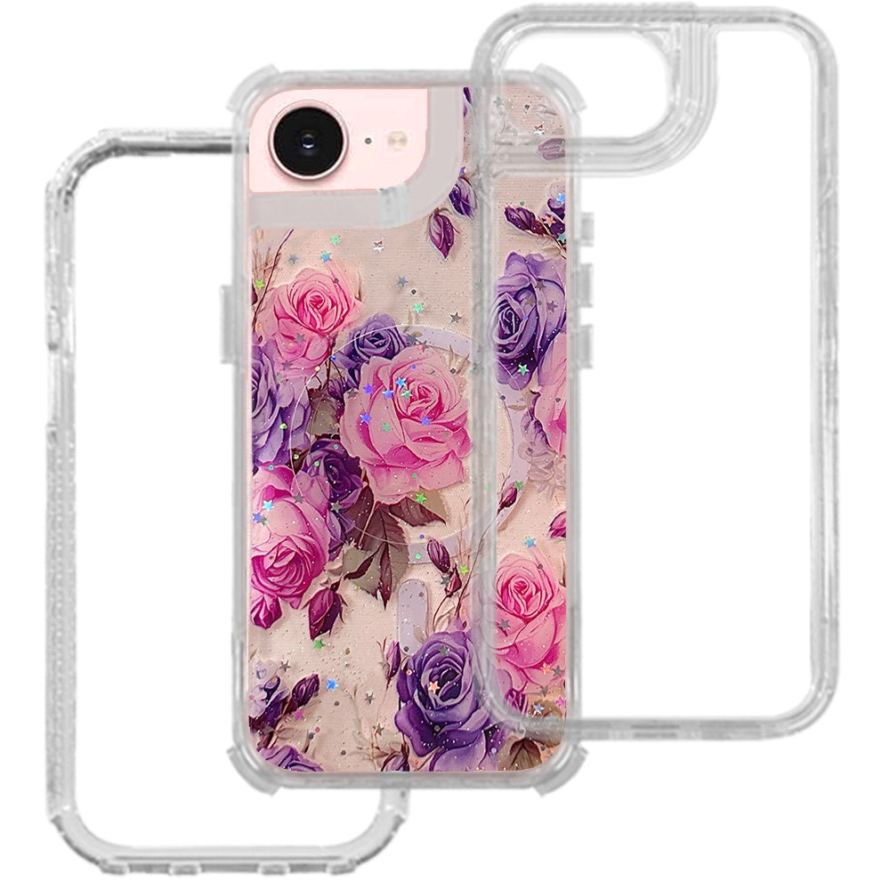 Phone Case for Apple iPhone 17E /16E /SE4 Magnetic Hybrid Fashion Printed Pattern Artwork Stylish Printed Design Dual Layers TPU Rubber SIlicone Hard PC Cover