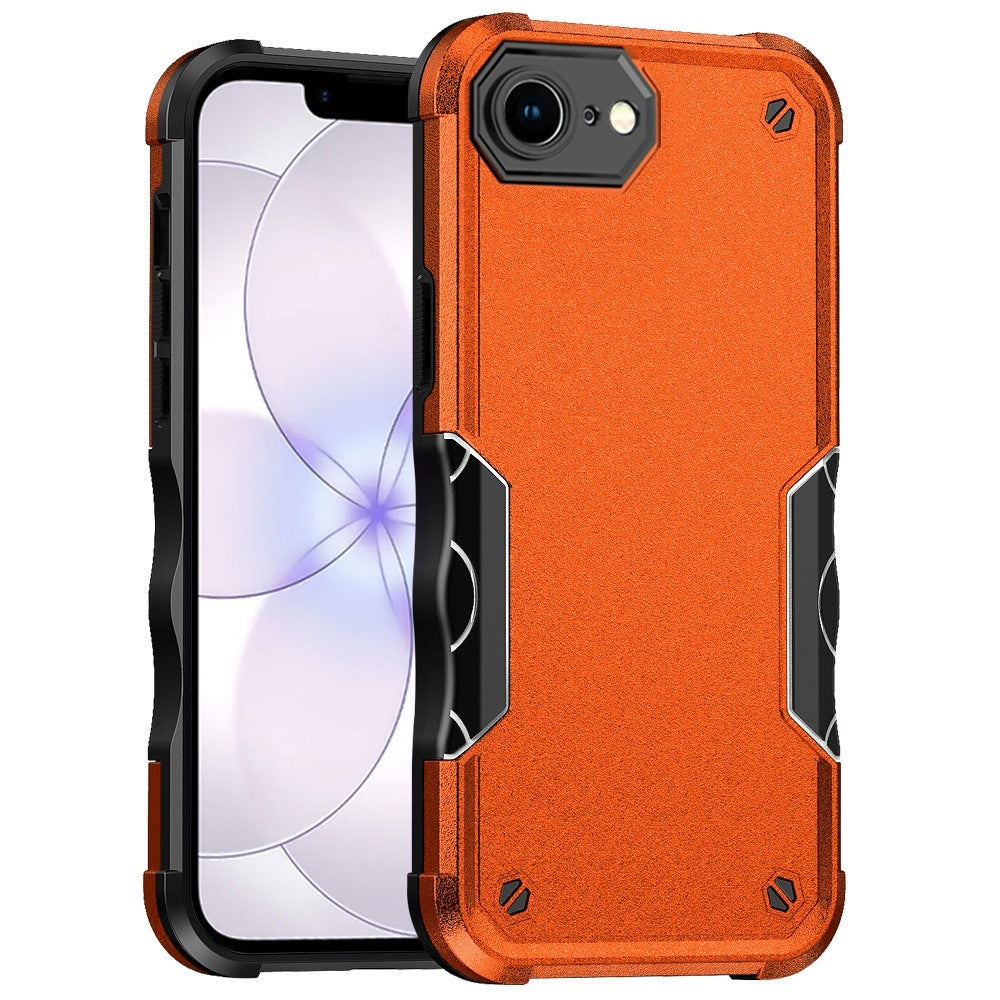 Phone Case for Apple iPhone 17E /16E Shockproof Rugged Hybrid TPU Anti-Slip Grip Armor Military Grade Drop Resistant Shock-Absorbing Impact Cover Cosmic Orange