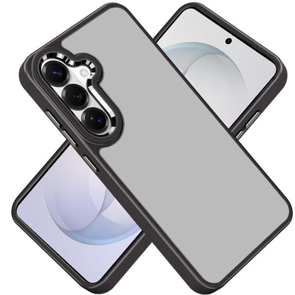 Phone Case for Samsung Galaxy S26 FE /S26 Fan Edition Transparent Thick Acrylic Hybrid Metal Buttons Shockproof Rubber TPU Slim Durable Grip Protective Cover