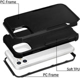 For Apple iPhone 15 Pro (6.1") Hybrid Bumper Dual Layer Heavy-Duty Military-Grade Rubber TPU Defender Protective  Phone Case Cover
