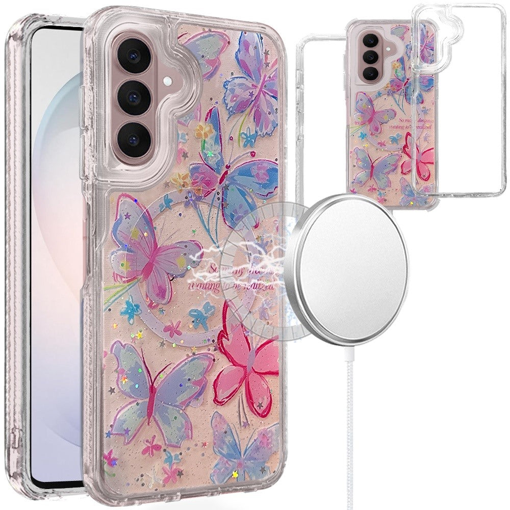 Phone Case for Samsung Galaxy S26 FE /Fan Edition Magnetic Hybrid Fashion Printed Pattern Artwork Stylish Printed Design Dual Layers TPU Rubber SIlicone Hard PC Cover