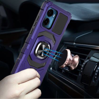 For Apple iPhone 17E /16E Hybrid Dual Layer with 360° Rotate Magnetic Ring Stand Holder Kickstand TPU Rugged PC Shockproof Case Cover