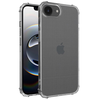 For Apple iPhone 17E /16E Hybrid Transparent Thick TPU Rubber Silicone 4 Corners Gel Shockproof Protective Slim Back Case Cover Clear