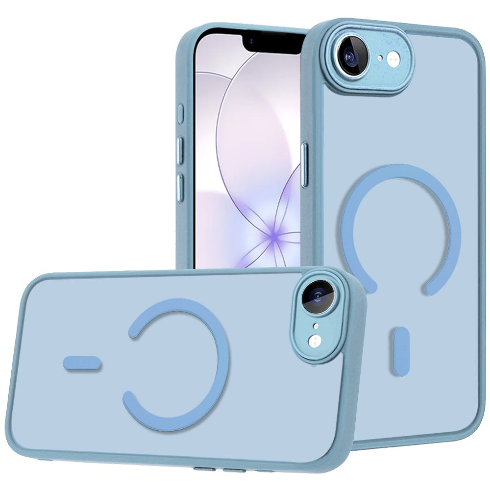 Phone Case for Apple iPhone 17E /16E Matte Frosted Magnetic Back Hybrid Hard PC Soft TPU Camera Protection Slim Shock Absorbing Anti Fingerprint Cover
