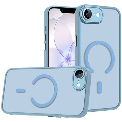 Phone Case for Apple iPhone 17E /16E Matte Frosted Magnetic Back Hybrid Hard PC Soft TPU Camera Protection Slim Shock Absorbing Anti Fingerprint Cover