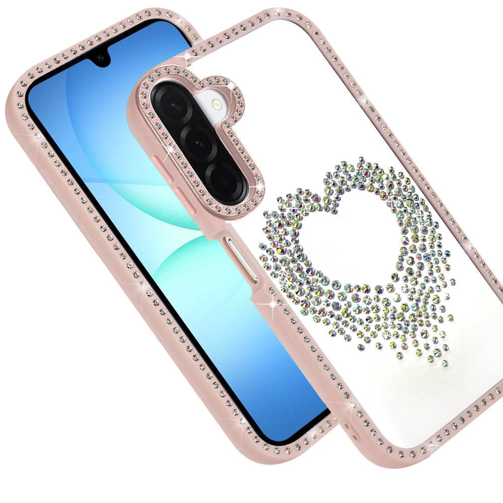 Angel Hearts Glitter Shimmer Diamond Edge Sparkle Hybrid Shockproof AntiSlip Grip Fashion Stylish Protective Bumper