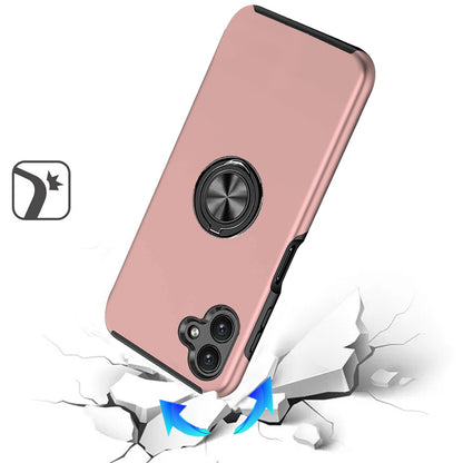 Phone Case for Samsung Galaxy A08 4G, A07 5G, A07 4G Invisible Ring Stand Shockproof Anti Slip Durable Grip Protective Hybrid Slim Fit Magnetic Car Mount Holder Cover