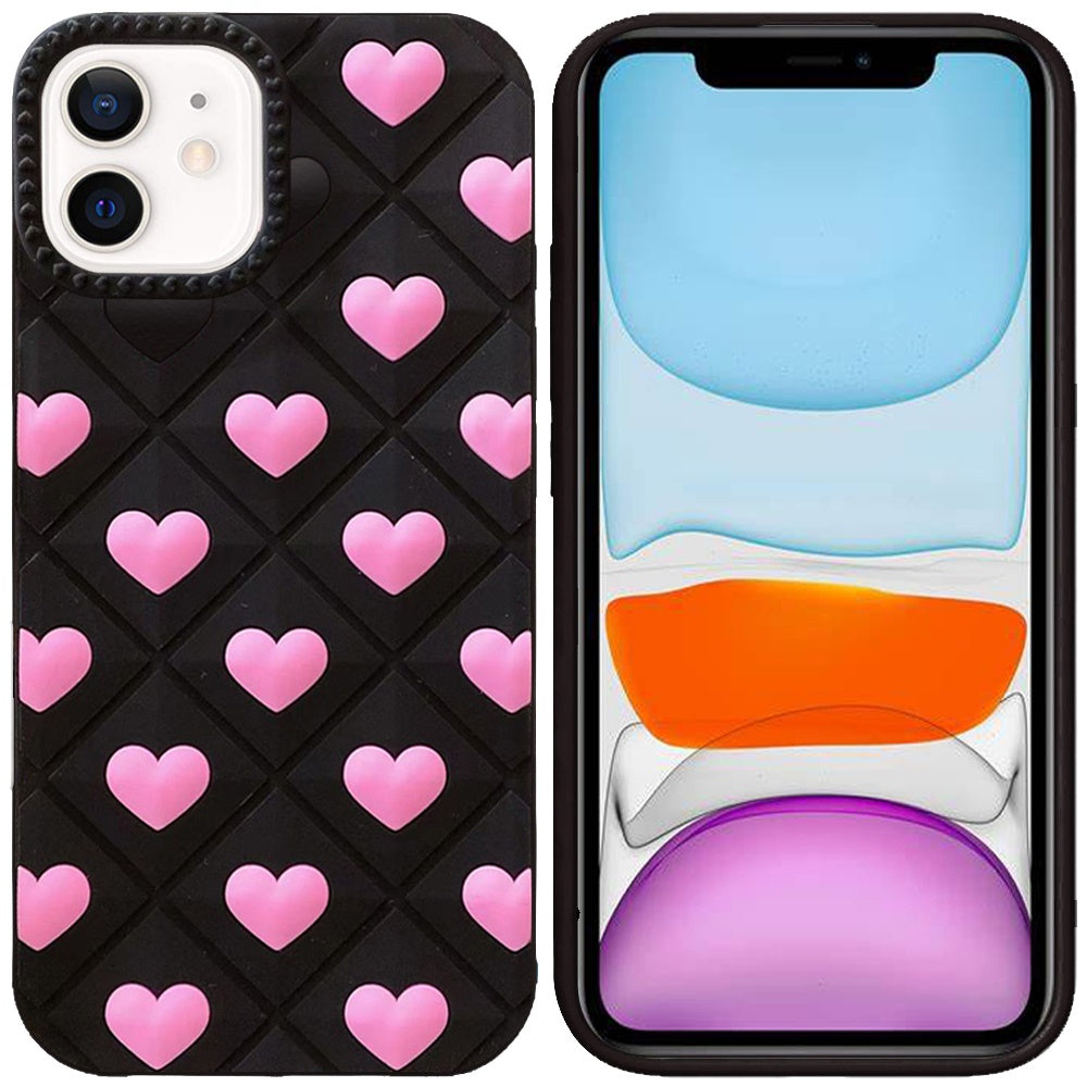 Phone Case for Apple iPhone 11 Fashionable Silicone Textured Decorative Design Pattern Protective Rubber TPU Hybrid Protection Cover